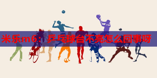 米乐m6:乒乓球台不亮怎么回事呀